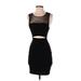 Elizabeth and James Cocktail Dress - Mini: Black Solid Dresses - Women's Size 0