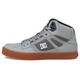 DC Men's Pure High Top Wc Skate Shoe, Grey/White/Grey, 8 UK