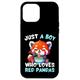Hülle für iPhone 15 Pro Max Just A Boy Who Loves Red Pandas Lustige Rote Pandas für Jungen für Herren