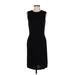 St. John Collection Casual Dress - Sheath: Black Solid Dresses - Women's Size 2