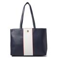 Tommy Hilfiger Chloe Ii Tote, Tommy Navy/White Greige/Tommy Red, Large