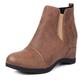 Lizoleor Women Round Toe Classic Wedge Heel Ankle Boots Slip On Comfort Winter Height Increasing Knitted Stretch Booties Brown Size 7.5 UK/43