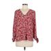 CeCe 3/4 Sleeve Blouse: Red Tops - Women's Size Medium