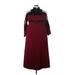 Casual Dress - Sheath High Neck Long sleeves: Burgundy Dresses - Women's Size 54