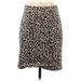 J.Crew Factory Store Casual Skirt: Brown Leopard Print Bottoms - Women's Size 4