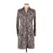 INC International Concepts Casual Dress: Brown Snake Print Dresses - Women's Size Medium