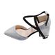 HUPAYFI Court Shoes for Women Wide Fit Mid Heels Women's Stiletto High Heels T-Strap Pointed Toe Dress Court Shoes Ladies Shoes Size 4,Husband Gifts from Wife 5.5 37.99 Silver