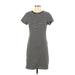 Old Navy Casual Dress - Shift Crew Neck Short sleeves: Black Print Dresses - Women's Size Medium