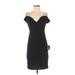 Lulus Cocktail Dress - Mini: Black Solid Dresses - New - Women's Size Small