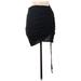 PrettyLittleThing Casual Bodycon Skirt Mini: Black Print Bottoms - Women's Size 6