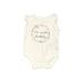 Baby Gap Short Sleeve Onesie: Ivory Solid Bottoms - Size 0-3 Month