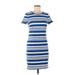 Old Navy Casual Dress: Blue Stripes Dresses - Women's Size Medium