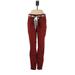 Anthropologie Jeans - High Rise Straight Leg Boyfriend: Burgundy Bottoms - Women's Size 26 - Stonewash