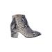 Steve Madden Ankle Boots: Blue Snake Print Shoes - Women's Size 10 - Almond Toe