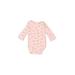 Just One You Made by Carter's Long Sleeve Onesie: Pink Floral Motif Bottoms - Size 3 Month
