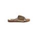 Mix No. 6 Sandals: Slip-on Stacked Heel Bohemian Gold Camo Shoes - Women's Size 8 1/2 - Open Toe