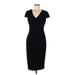 Donna Morgan Casual Dress - Midi: Black Solid Dresses - Women's Size 8