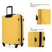 3 Piece Sets Luggage Expandable Durable Suitcase with Travel Bag, Carry On Luggage Suitcase Set with 360° Spinner Wheels, Yellow