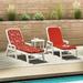 Ruby Red Outdoor Printed Lounger Cushion 22 x 73 in Red - 22" x 73" x 2.75"