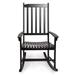 Parker Farmhouse Classic Slat-Back 350-LBS Support Acacia Wood Outdoor Rocking Chair, by JONATHAN Y