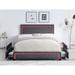 Upholstered Full/Queen Size Platform Bed with LED Lights, Storage Bed with 4 Drawers