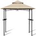 Topbuy Outdoor 6 Ft. W x 4 Ft. D Iron Grill Gazebo Iron/Metal/Soft-top in Black/Gray | 100.5 H x 80.5 W x 49.5 D in | Wayfair TOPB003136