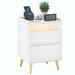 Latitude Run® Nightstand w/ Charging Station, Bedside Table w/ USB & Type-C Port, Modern End Table w/ 2 Drawers For Bedroom Furniture | Wayfair