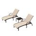 Red Barrel Studio® Patio Chaise Lounge Set Outdoor Beach Pool Sunbathing Lawn Lounger Recliner Outside Tanning Chairs w/ Arm For All Weather Side Table Metal | Wayfair