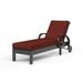 Sunset West Monterey 81" Long Reclining Single Chaise Sunbrella w/ Cushions Metal in Black/Brown | 12 H x 29 W x 81 D in | Outdoor Furniture | Wayfair