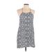 En Creme Casual Dress: Blue Print Dresses - Women's Size Large