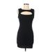 Forever 21 Casual Dress - Bodycon High Neck Sleeveless: Black Solid Dresses - Women's Size Medium