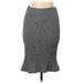 J.O.A. Los Angeles Casual Skirt: Gray Tweed Bottoms - Women's Size Large