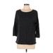 LC Lauren Conrad 3/4 Sleeve Blouse: Black Tops - Women's Size Large