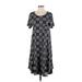 Lularoe Casual Dress - Midi Scoop Neck Short sleeves: Black Dresses - Women's Size Small