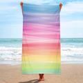 arc-en-ciel tie-dye microfibre éponge tissu plage serviette de bain bord de mer assis couverture châle sueur serviette