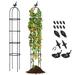 Costway GIANTEX 2-Pack Garden Obelisk Trellis for Climbing Plants-Black