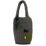 Ssense Exclusive Gray Apple Knitted Tote