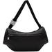 Black Leather X Nylon Crossbody Bag