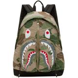 Green Layered Line Camo Shark Backpack