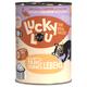 Paquet économique : 24x400g Lucky Lou Adult volaille & saumon nourriture pour chat humide