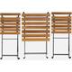 Set tavolo da bistrot in legno, metallo, 2 sedie pieghevoli