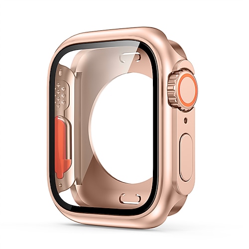 Uhrengehäuse mit Displayschutzfolie Kompatibel mit Apple Watch Series 8 7 41mm 45mm / Series 6 5 4 SE 40mm 44mm Rundum schützend Stoßresistent Gehärtetes Glas / Harter PC Beobachten Abdeckung Image