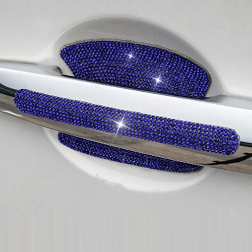 starfire 1/2/4pcs strass adesivi maniglia porta auto - bling accessori per auto adesivi protezione maniglia porta glitter cristallo e decalcomanie antigraffio adesivo auto riflettente sicurezza per