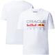 Red Bull Racing T-Shirt mit großem Logo – Weiß – Kinder