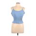 Adidas Sleeveless Top Blue Scoop Neck Tops - Women's Size Large