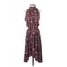 Shoshanna Casual Dress - Midi High Neck Sleeveless: Burgundy Dresses - New - Women's Size 0