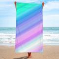 Rainbow Tie-dye Microfiber Terry Cloth Beach Bath Towel Seaside Sitting Blanket Shawl Sweat Towel