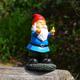Rude Gnome,Funny Garden Gnomes Colorful Garden Ornaments Double Middle Fingers Resin Statues for Lawn Yard