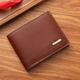 Men's Wallet Credit Card Holder Wallet PU Leather Shopping Daily Buttons Large Capacity Waterproof Lightweight Solid Color Black Brown Coffee