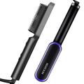 KSKIN Hair Straightener Brush Hair Straightening Iron with Built-in Comb, 20s Fast Heating 5 Gears Settings Hair Straightener Brush Anti-Scald Perfect for Professional Salon at Home KD380